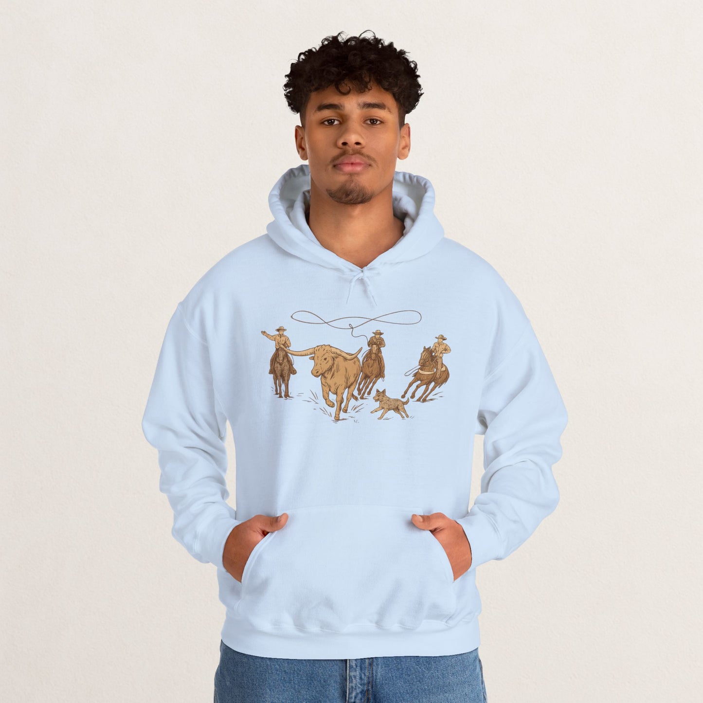 Cowboy Rodeo Inspired Unisex Hoodie - Perfect for Casual Outings, Gifts, Western Events, or Cozy Nights