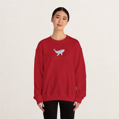 Whale-Themed Unisex Crewneck Sweatshirt, Cozy Pullover for Sea Lovers, Whale Gift for Ocean Enthusiasts, Casual Everyday Wear, Cute [...]