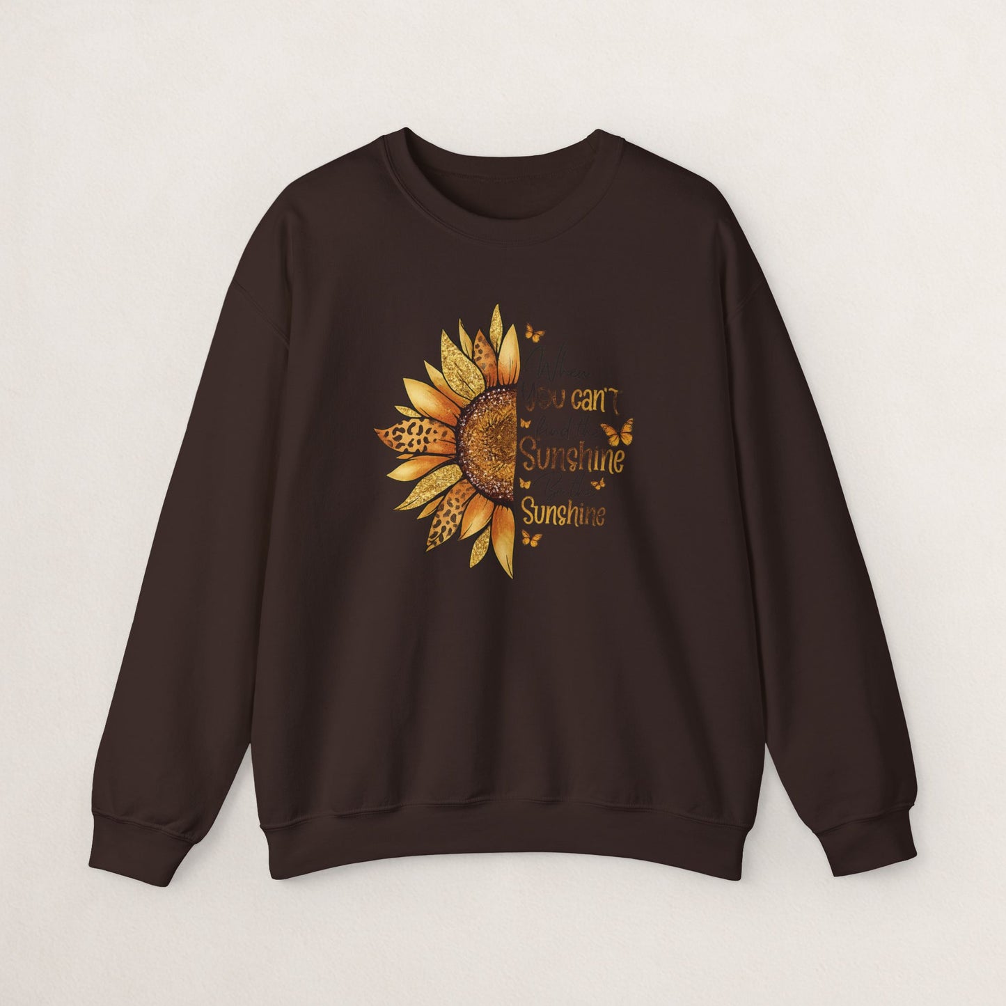 Sunshine Crewneck Sweatshirt, Unisex Sweater, Gift for Her, Cozy Autumn Apparel, Inspirational Wall Art Style