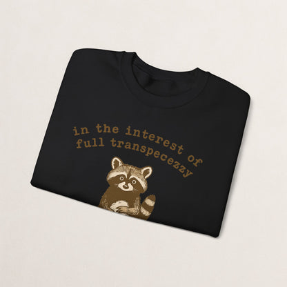 Cozy Animal-Themed Crewneck Sweatshirt with Whimsical Quote