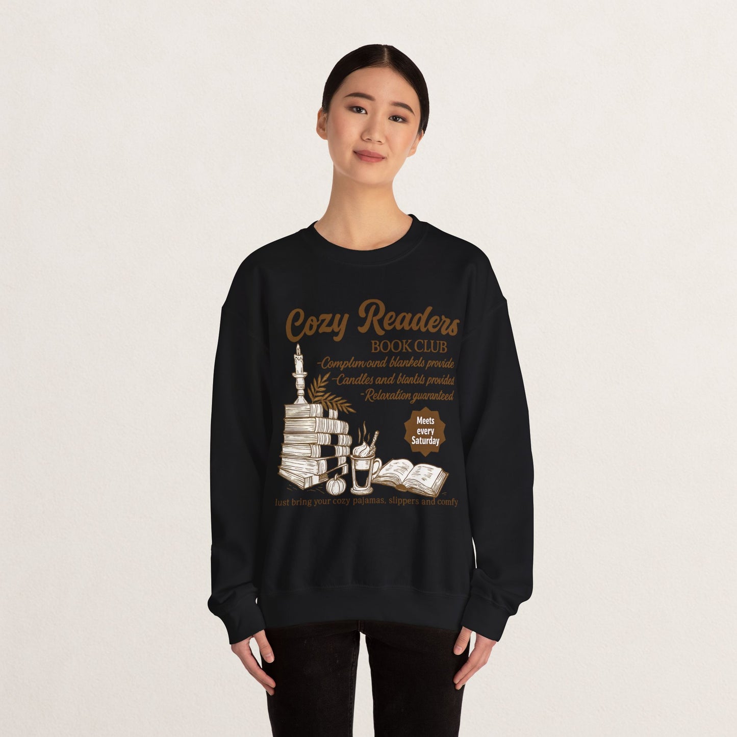 Cozy Readers Book Club Sweatshirt, Perfect Gift for Book Lovers, Reading Group Apparel, Cozy and Comfy Style, Great for Fall Gatherings