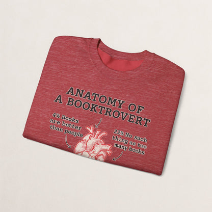 Anatomy of a Booktrovert Sweatshirt, Cozy Literary Gift, Funny Reading Crewneck, Book Lover Apparel, Perfect for Bookworms, Christmas Gift
