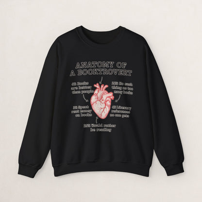 Anatomy of a Booktrovert Sweatshirt, Cozy Literary Gift, Funny Reading Crewneck, Book Lover Apparel, Perfect for Bookworms, Christmas Gift