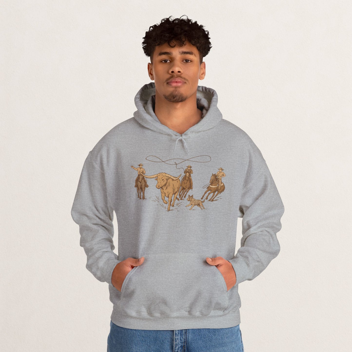 Cowboy Rodeo Inspired Unisex Hoodie - Perfect for Casual Outings, Gifts, Western Events, or Cozy Nights