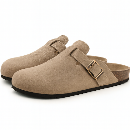 Steps | Premium Cork Suede Mules by Suede Step