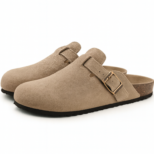 Steps | Premium Cork Suede Mules by Suede Step