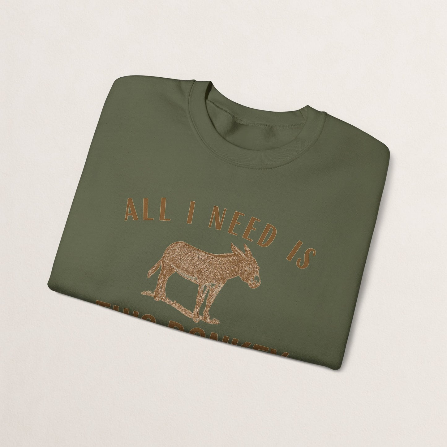 All I Need Is This Donkey Crewneck Sweatshirt, Funny Animal Sweatshirt, Gift for Donkey Lovers, Cozy Sweatshirt, Farm Animal Apparel, [...]