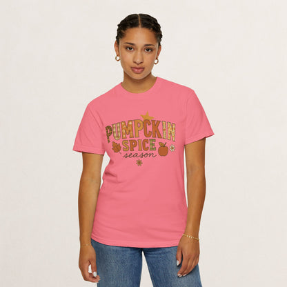 Pumpkin Spice Season T-Shirt, Fall T-Shirt, Autumn Apparel, Cozy Shirt, Harvest Tee, Cute Gift for Pumpkin Lovers