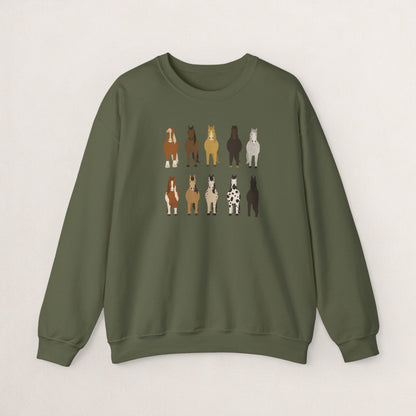Horse Lovers Crewneck Sweatshirt, Comfortable Sweatshirt for Animal Lovers, Perfect Gift for Christmas, Birthday, and Farm Enthusiasts