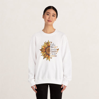 Sunshine Crewneck Sweatshirt, Unisex Sweater, Gift for Her, Cozy Autumn Apparel, Inspirational Wall Art Style
