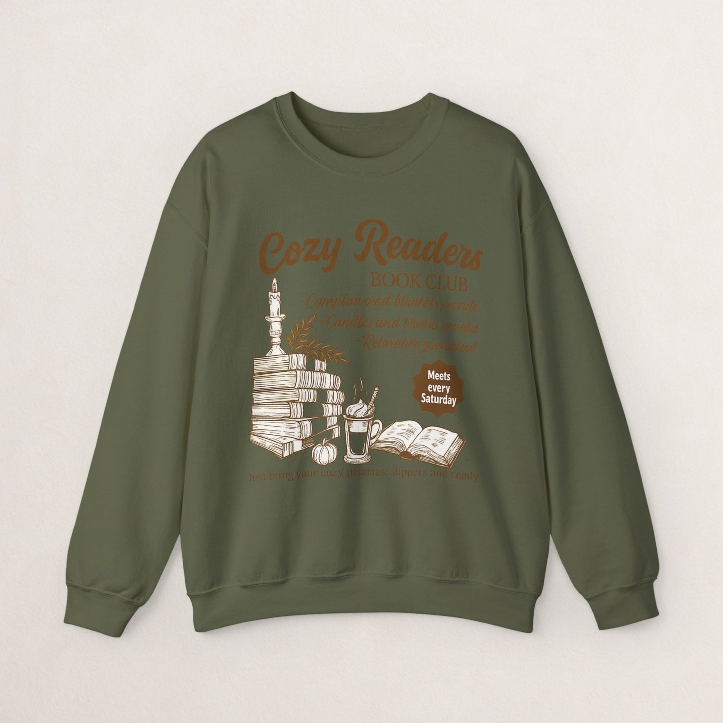 Cozy Readers Book Club Sweatshirt, Perfect Gift for Book Lovers, Reading Group Apparel, Cozy and Comfy Style, Great for Fall Gatherings