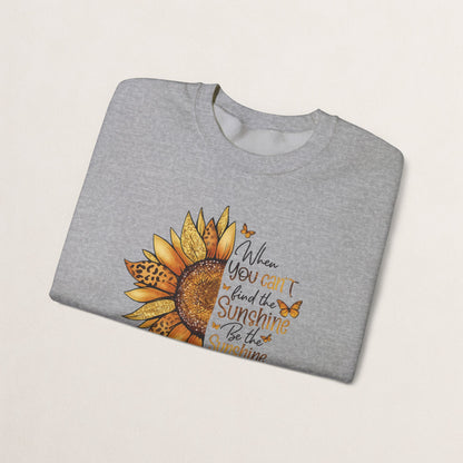 Sunshine Crewneck Sweatshirt, Unisex Sweater, Gift for Her, Cozy Autumn Apparel, Inspirational Wall Art Style