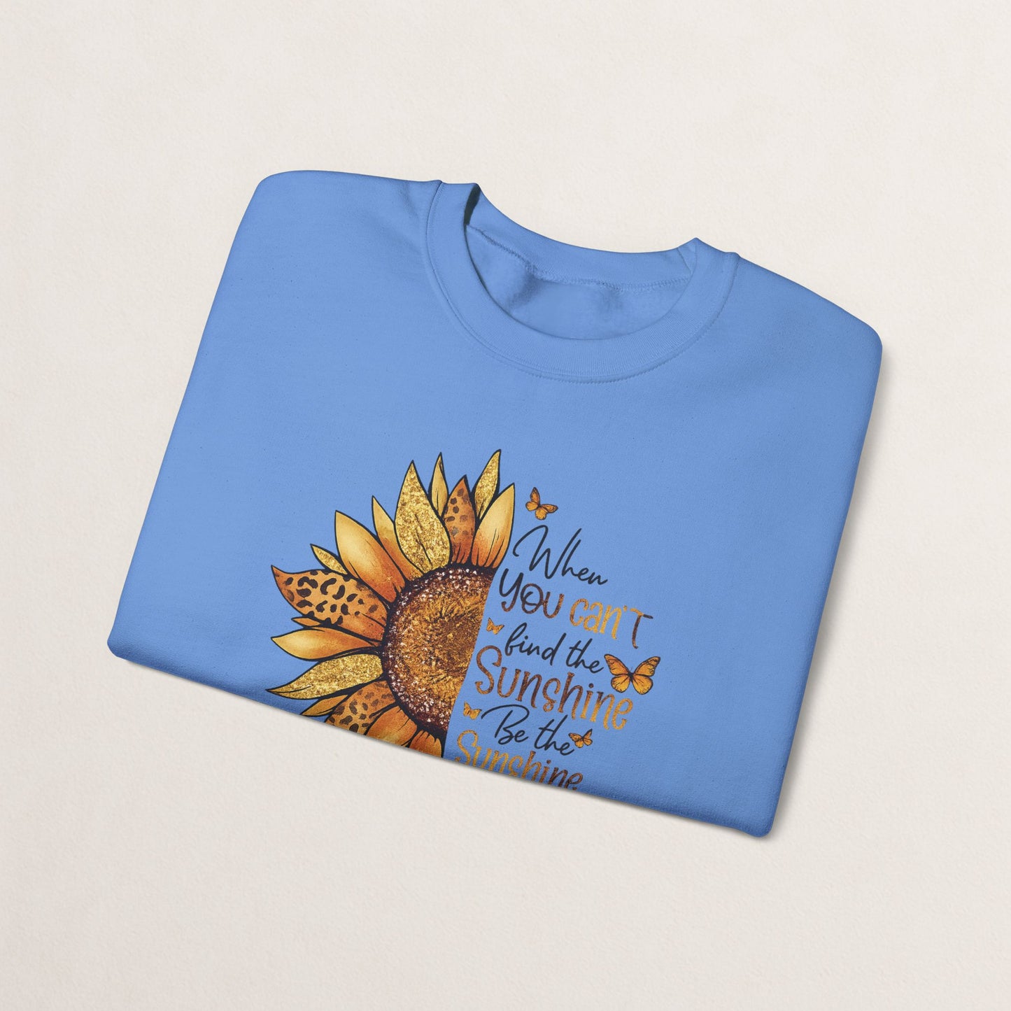 Sunshine Crewneck Sweatshirt, Unisex Sweater, Gift for Her, Cozy Autumn Apparel, Inspirational Wall Art Style