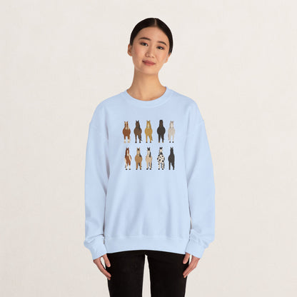 Horse Lovers Crewneck Sweatshirt, Comfortable Sweatshirt for Animal Lovers, Perfect Gift for Christmas, Birthday, and Farm Enthusiasts