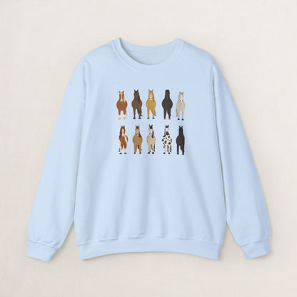 Horse Lovers Crewneck Sweatshirt, Comfortable Sweatshirt for Animal Lovers, Perfect Gift for Christmas, Birthday, and Farm Enthusiasts
