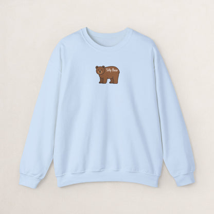 Silly Bear Crewneck Sweatshirt, Cozy Gift for Animal Lovers, Cute Casual Wear, Perfect for Back to School, Birthday, Holidays