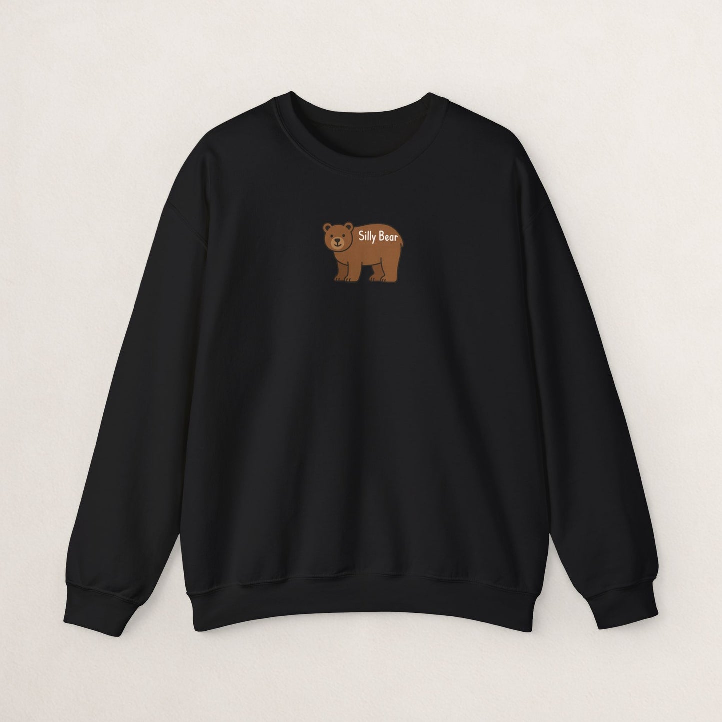 Silly Bear Crewneck Sweatshirt, Cozy Gift for Animal Lovers, Cute Casual Wear, Perfect for Back to School, Birthday, Holidays