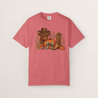 Unisex Autumn Graphic Tee, Fall Vibe T-Shirt, Pumpkin Decor Shirt, Harvest Season Top, Cowboy Aesthetic Apparel