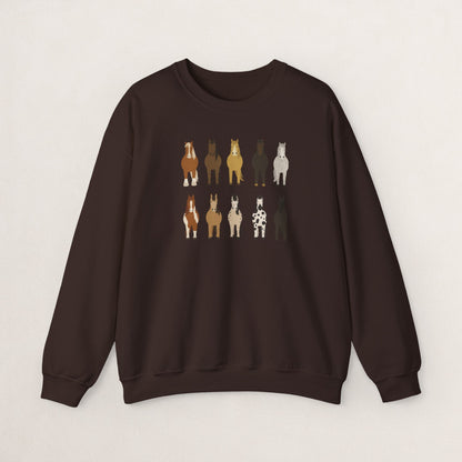 Horse Lovers Crewneck Sweatshirt, Comfortable Sweatshirt for Animal Lovers, Perfect Gift for Christmas, Birthday, and Farm Enthusiasts