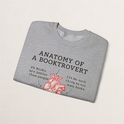 Anatomy of a Booktrovert Sweatshirt, Cozy Literary Gift, Funny Reading Crewneck, Book Lover Apparel, Perfect for Bookworms, Christmas Gift