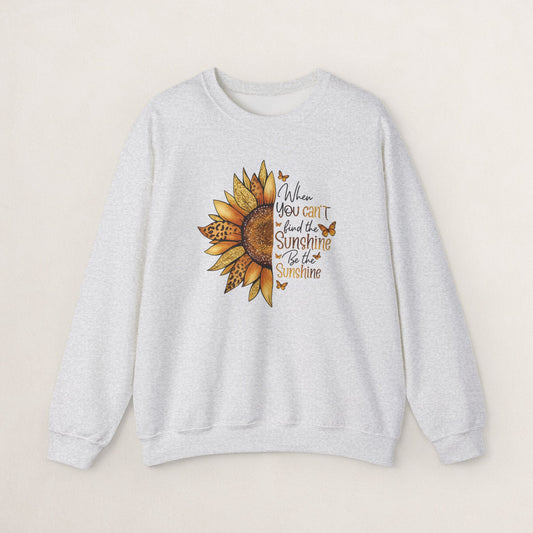 Sunshine Crewneck Sweatshirt, Unisex Sweater, Gift for Her, Cozy Autumn Apparel, Inspirational Wall Art Style