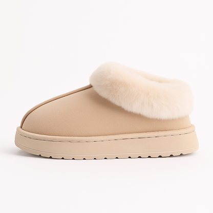 CloudCuff Slippers – highlights the fluffy cuff.