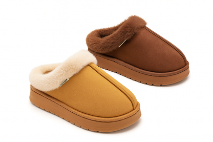 BirchFur™ Mules – Cozy Faux Suede Indoor Slippers