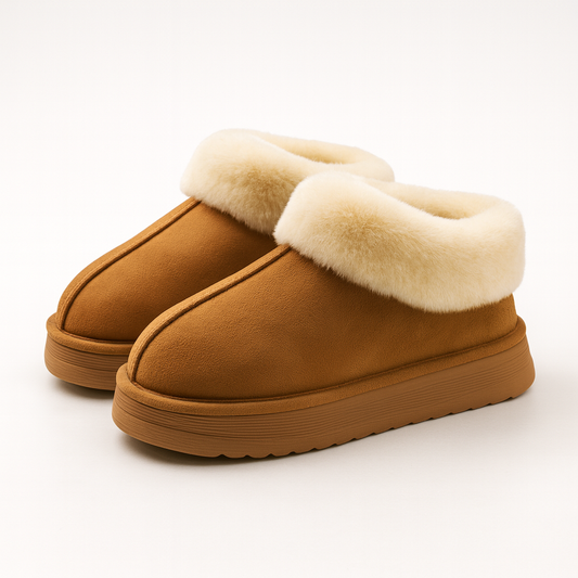 CloudCuff Slippers – highlights the fluffy cuff.