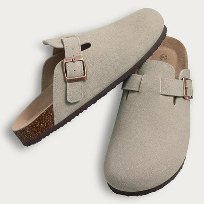 Steps | Premium Cork Suede Mules by Suede Step
