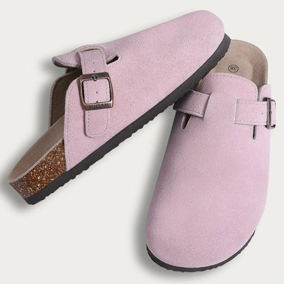 Steps | Premium Cork Suede Mules by Suede Step