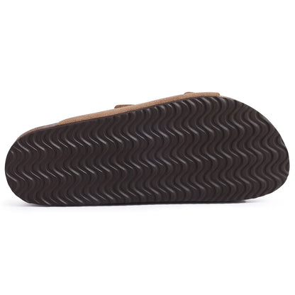 UrbanEase™ Dual-Strap Suede Cork Sandals