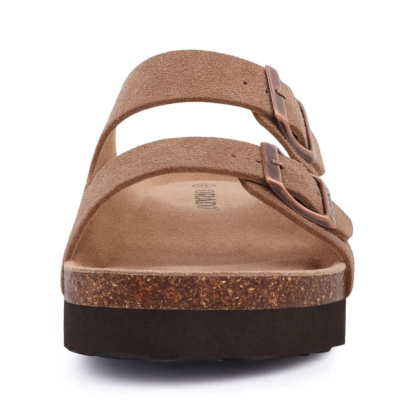 UrbanEase™ Dual-Strap Suede Cork Sandals